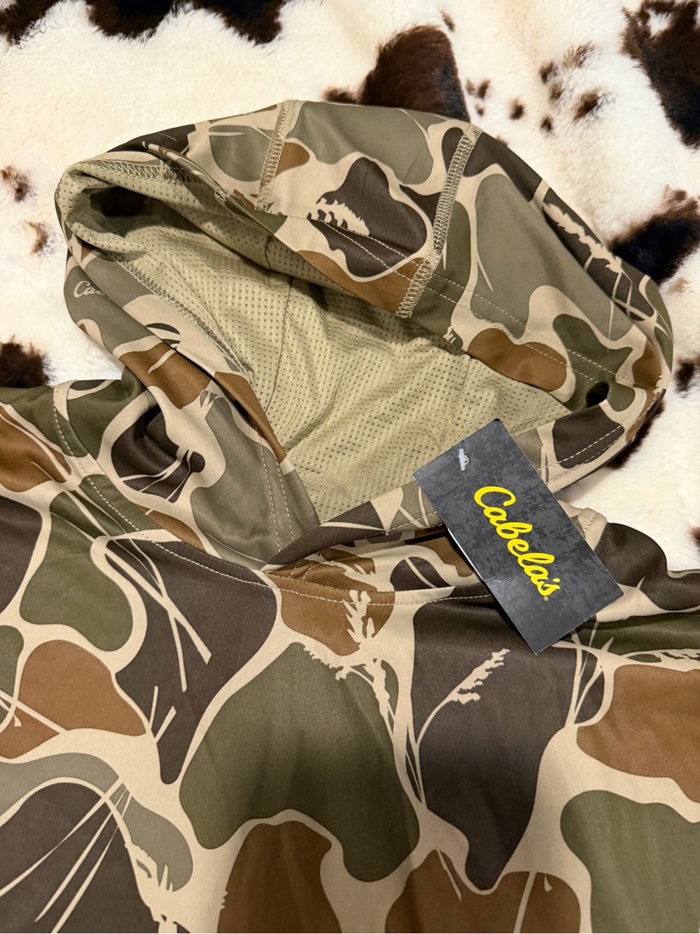Cabela's Camo Hooded Jacket - Green/Brown